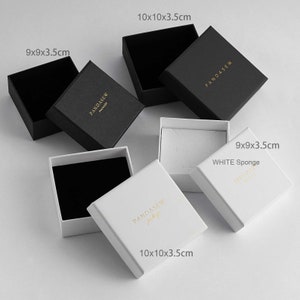 50pcs White Paper box custom jewelry box personalized logo packaging box necklace earrings package bulk drawer cardboard box image 7