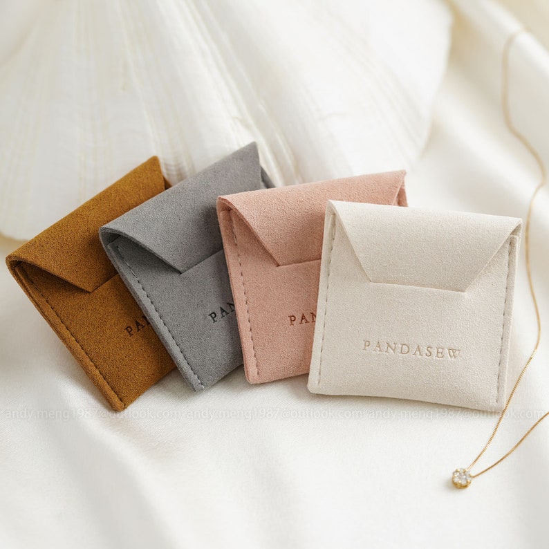 colors for 14 mm thicker microfiber jewelry bags, embossed logo pouches