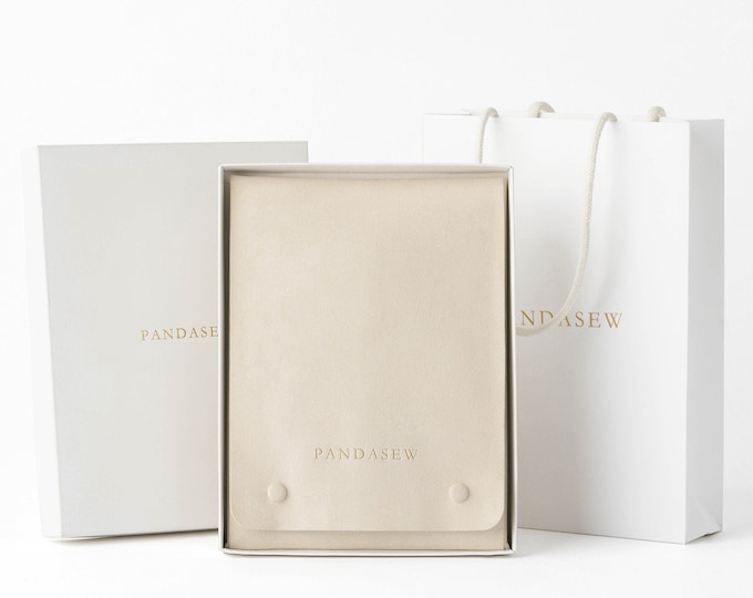 10sets Customize Necklace Package with box and bag set microfiber Necklace Displayer bags necklace holder Chain bags with logo
