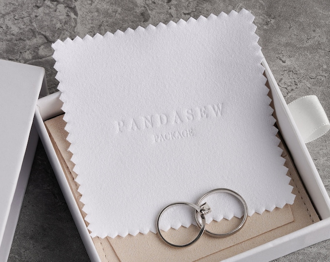 100PCS 8x8cm or 15x15cm silver polishing cloth Personalized Jewelry Cleaning Cloth, Custom Logo Silver Polishing Cloth White Gray Black