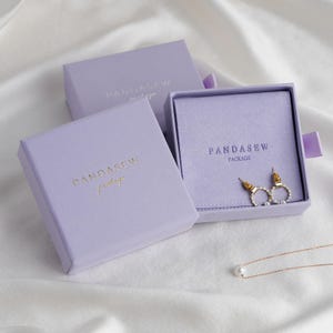 50pcs 9*9*3.5cm Paper box custom jewelry box with bag pouch personalized logo image 15