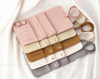Sample link thicker microfiber Customize Travel Jewelry Case with logo customized pouch Luxury series