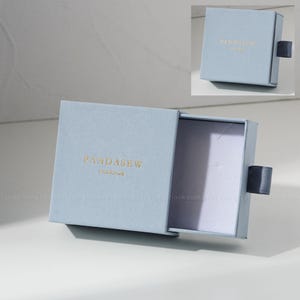 Custom Logo Jewelry Packaging Boxes, 50 pcs Drawer Paper Boxes With Sponge, Pouch Option image 20
