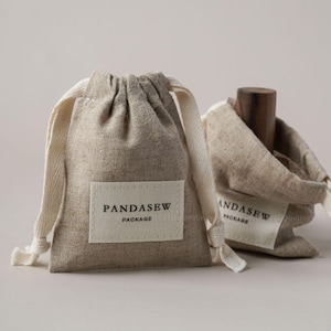 cosmetic storage linen bag, soap pouch, skincare packaging, body lotion bag