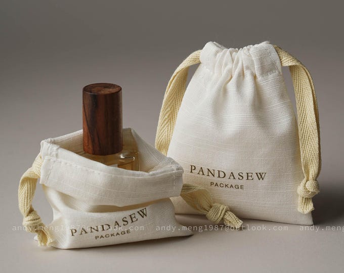 100pcs personalized jewelry packaging linen bag: customize logo and size