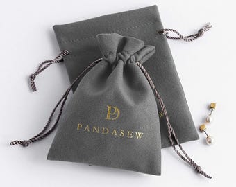 100  Dark Gray Velvet Drawstring Pouches – Custom Size Bags for Storage, Organization & Gifts