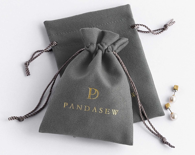 100  Dark Gray Velvet Drawstring Pouches – Custom Size Bags for Storage, Organization & Gifts