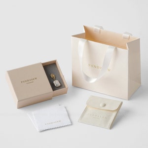 50 Sets jewelry packaging paper box, paper bag, microfiber snap pouch, polishing cloth with case Combo Sale Saving Shipping Fee recyclable