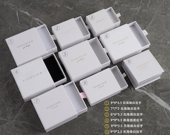 20PCS 9x9x2.5cm Jewelry Box Custom Logo Bracelet Packaging Box for