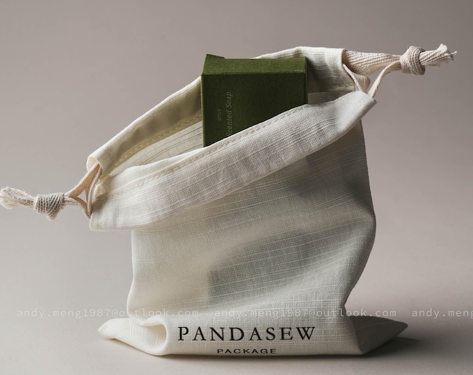 100pcs personalized jewelry packaging linen bag: customize logo and size