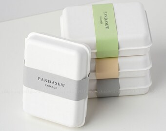 50pcs Eco-friendly Pulp Box Biodegradable Recyclable Package  with Personalized Logo Jewelry Packaging Box Accessory box