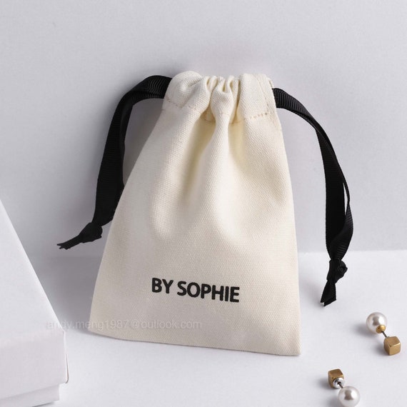 Cotton jewelry pouches sales