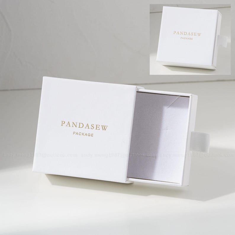 Custom Logo Jewelry Packaging Boxes, 50 pcs Drawer Paper Boxes With Sponge, Pouch Option image 17