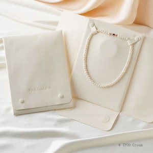 10PCS Customize Microfiber Necklace Pouches Necklace gift bags,Necklace Organizer Necklace Display stand bags necklace holder Pad