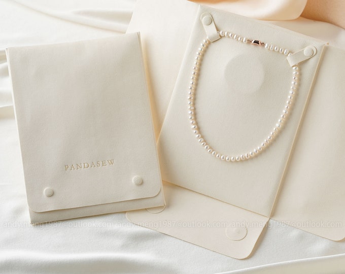 10PCS Customize Microfiber Necklace Pouches Necklace gift bags,Necklace Organizer Necklace Display stand bags necklace holder Pad