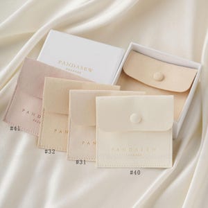 white jewelry box with button bag set, custom size, design logo