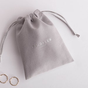 100 Personalized Deboss Logo Print Drawstring Bags Custom Jewelry ...