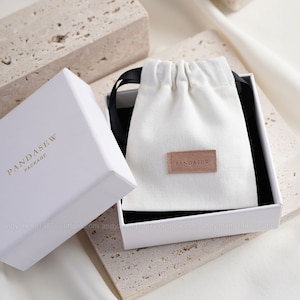 50pcs custom jewelry packaging pouch with label twill cotton bags personalized logo with ribbon small pouches necklace bags earring pouch