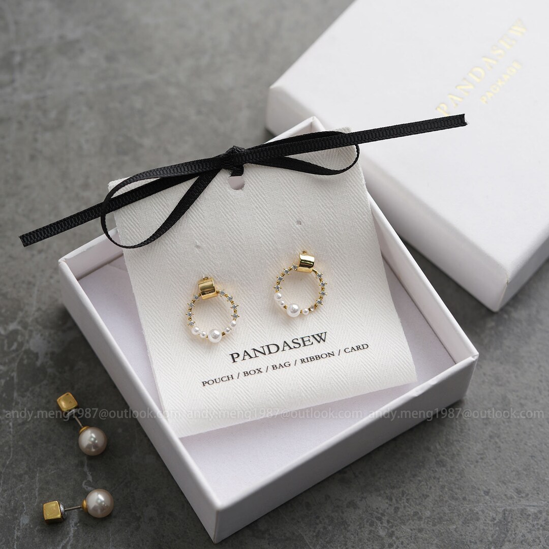 100pcs Custom Logo Fabric Earring Cards: Jewelry Display Packaging - Etsy