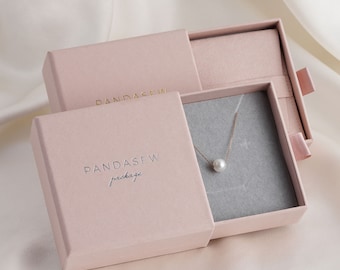 50pcs 9*9*3.5cm Rose Grey Jewelry Packaging Box Paper Drawer Box