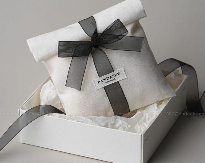 100pcs White Cotton Gifts Wrapping Pouch: Print your Logo, Make Any Size