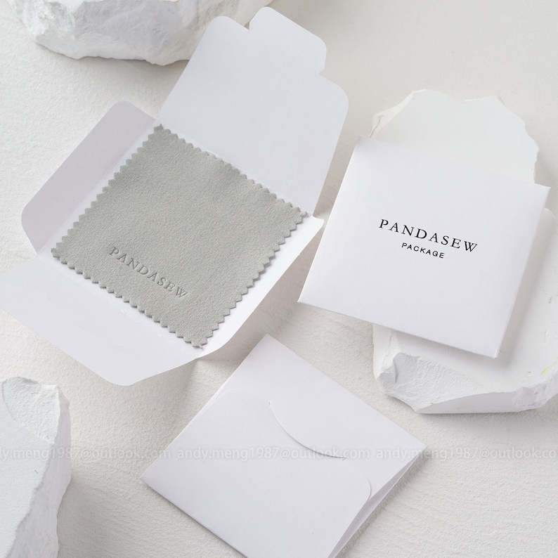 Gray polishing cloth packed by paper envelope