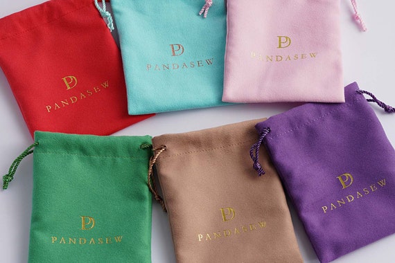100 Custom Logo Print Drawstring Bags Custom Jewelry Package Bag Pouches Skincare Favor Bags Velvet Bag Earring Package Pouch Pink Etsy Canada