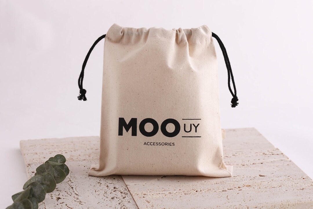 50pcs Cotton Drawstring Pouch: Print Logo Gift Bag - Etsy