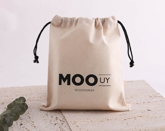 50 drawstring pouch personalized bag jewelry packaging pouch with business logo bag unbleached thick cotton bag jewelry gift bag