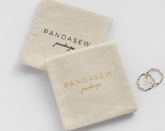 50 Jewelry bag Custom cotton bag jewelry pouch personalized LOGO name brand Sachet cosmetic gift earrings necklace packaging pouch bag