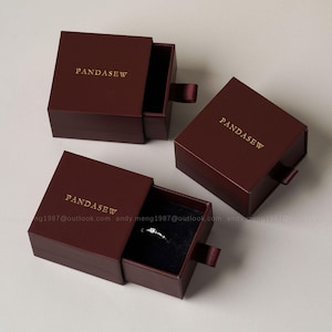 50pcs 6*6*3.5cm Paper Box Custom Ring Box With Sponge Personalized Logo ...