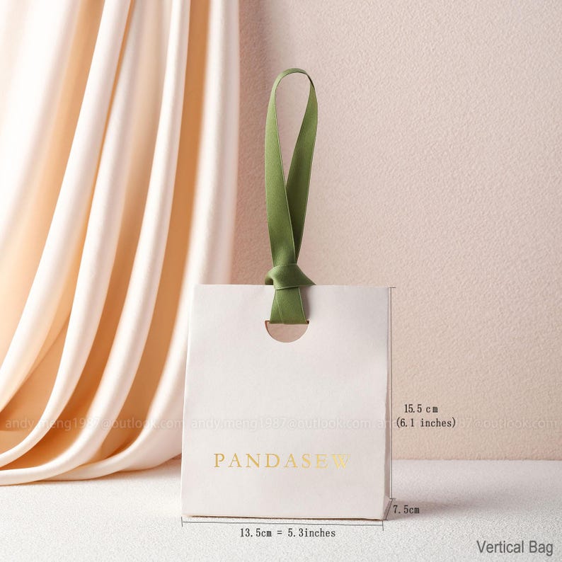 ivory paper gift bags, small paper bag 13x15cm, vertical tote bag