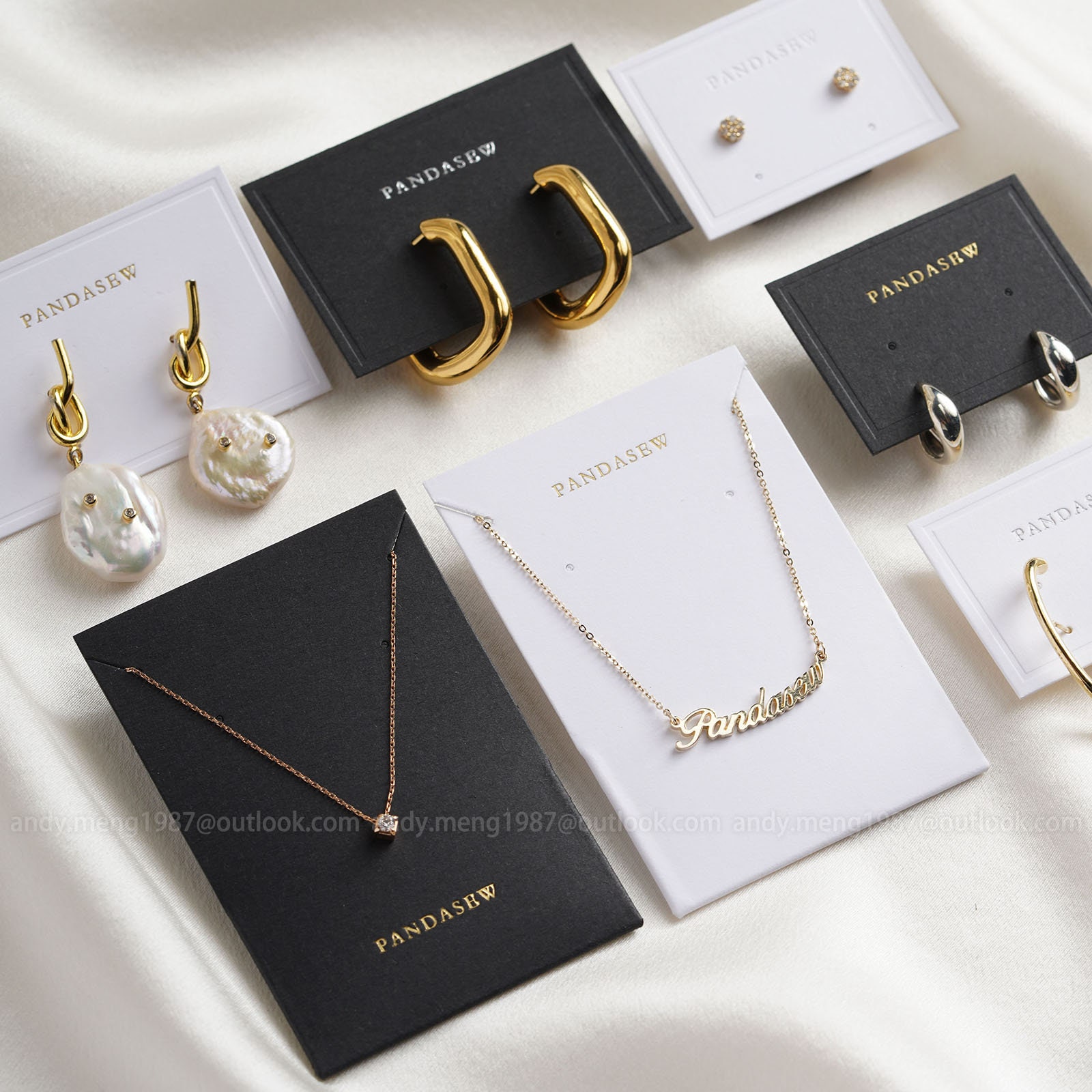 batifine Necklace Display Cards,Jewelry Packaging Cards for Small Business  Jewelry Packaging,Necklace Earrings Card Holder for DIY Necklace Bracelet
