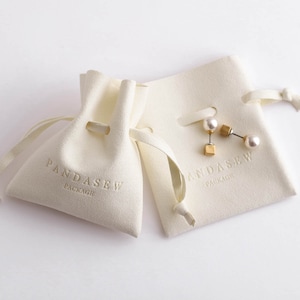 50PCS Drawstring Jewelry Packaging Pouch Custom Logo Print Wedding Favor Bags Brooch Ring Earrings Watch Packaging Bags zdjęcie 6