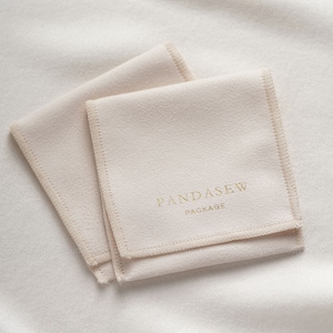 100pcs PandaSew personalized velvet Envelope bag logo print jewelry pouch bags custom jewellery packaging pouch ring Brooch bags bulk