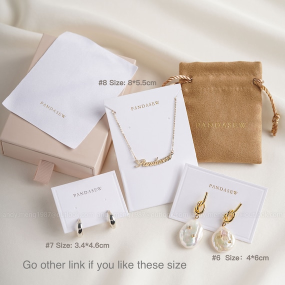 100pcs 88cm or 66cm White Jewelry Package Earring Holder Cards 350g Custom  Logo Necklace Hanging Packaging Paper Tags Earring Cards 