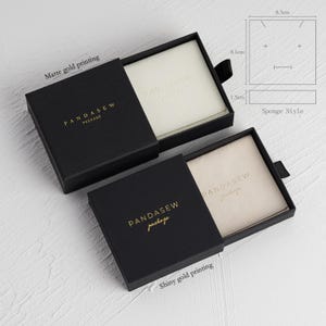 50pcs Black Paper box custom jewelry box personalized logo packaging box necklace earrings package bulk drawer cardboard box