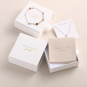 50pcs White Paper box custom jewelry box personalized logo packaging box necklace earrings package bulk drawer cardboard box image 1