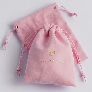 100 custom logo print drawstring bags custom jewelry package bag pouches skincare favor bags velvet bag earring package pouch Pink