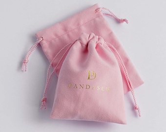 100 Pink Velvet Drawstring Bags – Double-Sided Fleece Pouches for Jewelry & Gifts