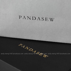 black and gold debossed logo, personalized customization service