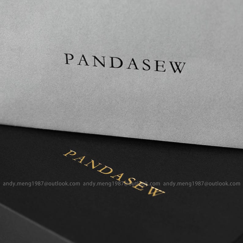 black and gold debossed logo, personalized customization service