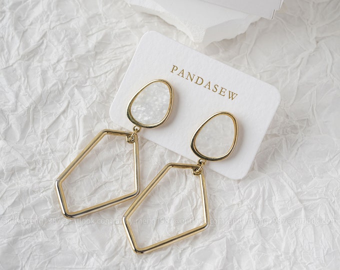 100pcs PandaSew Jewelry Package Earring Holder Cards 400g Custom Logo Necklace Hanging Packaging Paper Tags Earring Cards