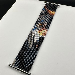 Kralenpatroon wolf | Weefgetouw armband pdf | Spiritueel dierenontwerp | Op de natuur geïnspireerde DIY | Digitale kralentabel