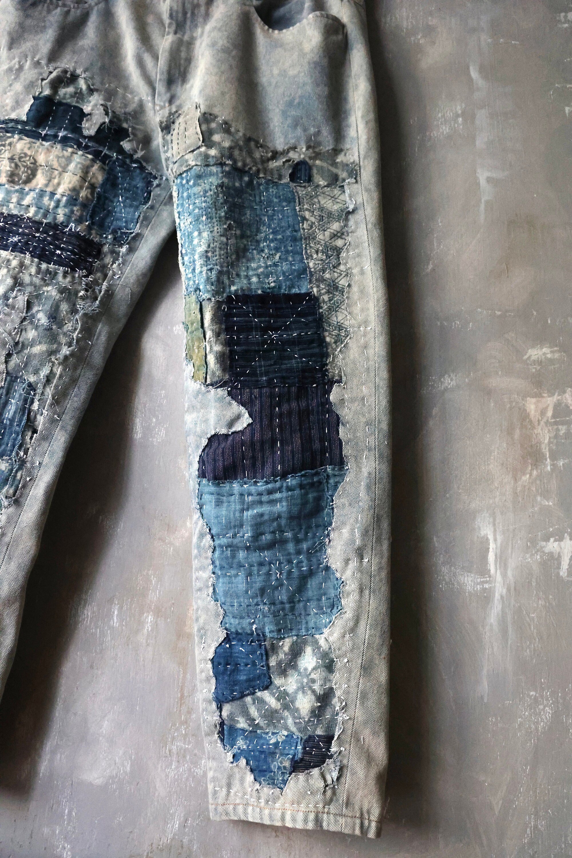 SOLD- New Denim Collection - Stoned Washed Denim Pants Hand
