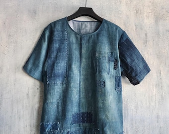 SOLD - custom order - Boro made in Japan Summer tee