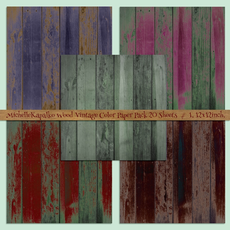 Download Bright Colour Wood Sublimation Backgrounds Digital Paper Pack 12x12 Scrapbooking Crafting Card Making Labels Tags Shabby Rustic P51