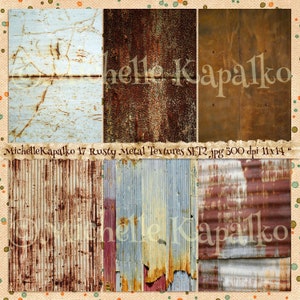 Herunterladen Rostiges Metall Rustikale Corrugated Sublimation 14x11 Stahl Clipping Objekte Digitales Papier Pack Basteln Boho Boutique Karte Rustikal Grunge