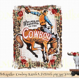 Download Vintage Horse Western Cowboy Ranch Leopard Rose Sublimation Design Graphic Digital Paper Clipart png Card Boho DIY T-shirt Transfer