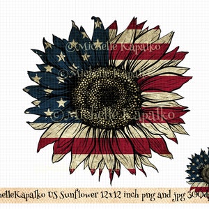 Scarica Girasole USA Primavera Estate Sublimazione Design Grafica Digitale Carta Clipart png DIY Card Cup Boho Boutique T-Shirt Transfer P307